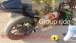 R15 V3 fully modified  Group ride full Masti 🎉🥳 [upl. by Froehlich]