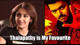 Sayesha Saigal About Thalapathy Vijay 1 [upl. by Kall]