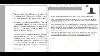 Cambridge 12 Test 2 Writing Task 1Maps of Islip Town Centre  Sample [upl. by Thirza816]