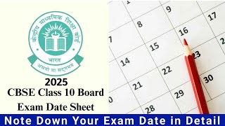 CBSE Class 10th Board Official Date sheet 2025  education datesheet2025 cbse [upl. by Frendel]