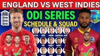 England Tour Of West IndiesWest Indies vs EnglandScheduleEngland Squad [upl. by Mcnally]