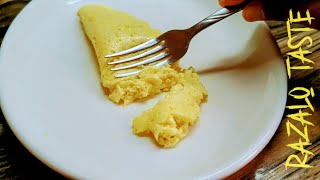 MOST DIFFICULT BUT VERY SIMPLE OMELETTE  FRENCH OMELETTE  BY ONLY THREE EGGS  BY RAZALO TASTE [upl. by Abas]