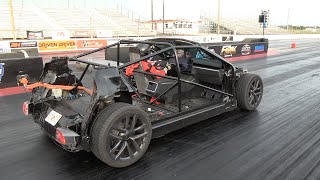 The Worlds Lightest Tesla Plaid Goes To The Drag Strip [upl. by Erapsag]