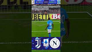 Juventus vs Napoli  Serie A 2425  Penalty shootout shorts [upl. by Natsyrk7]