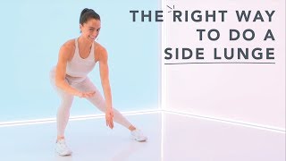 How to do a side lunge correctly with Megan Roup [upl. by Saraiya]