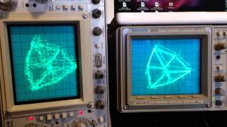 Oscillofun mp3 vs flac XY Tektronix 2232 465B [upl. by Seed]