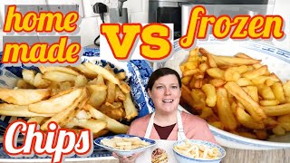 homemade CHIPS vs FROZEN chips  AIRFRYER cooking [upl. by Annaiel331]