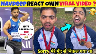 🤣 Navdeep Singh React His Own Paralympic Viral Video  Viral Paralympian Navdeep Singh New Video [upl. by Anavrin]