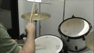 How to play drum rudiment ParadiddleDiddle on hihat and snare drum Great Exercise [upl. by Oeht]