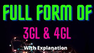 Full form of 3GL and 4GL  3GL and 4GL with explanation  full form for competitive exam [upl. by Elocaj]