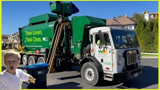 Follow Waste Management Garbage Trucks With Roman [upl. by Aceissej65]