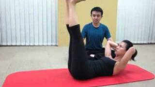 Pilates for Beginners  Double Leg LowerLift [upl. by Nyltiac]