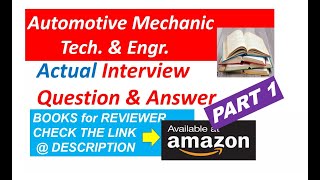 Automotive Mechanic Interview Questions and Answers part 1 [upl. by Goober981]