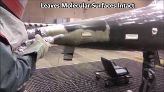 How to Strip Paint T38 US Air Force Aircraft with Plastic Media Blast [upl. by Yniattirb898]