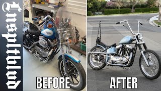 Building a Sportster Chopper in 12 minutes [upl. by Naimed351]