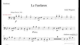 Le Fanfaron  Andre Waignein Accompagnement voor trombone [upl. by Moir895]