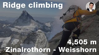 Zinalrothorn Weisshorn integral traverse [upl. by Juanita]