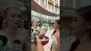 Miss International 2022 Jasmin Selberg gives advice to Nicole Borromeo [upl. by Eikin]