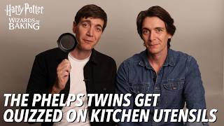 James amp Oliver Phelps Get Quizzed on Kitchen Utensils  Harry Potter Wizards of Baking [upl. by Aynod]