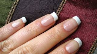 Perfect French Nails At Home Manicure Tutorial DIY [upl. by Sonnnie]