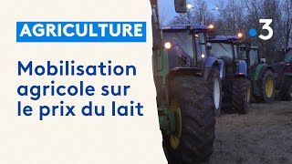 Interview  les agriculteurs manifestent devant lusine Lactalis de Domfront [upl. by Okorih]