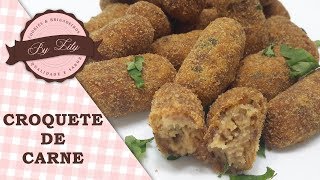 Receita de croquete de carne [upl. by Nosnev357]