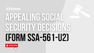 How to Appeal Social Security Benefits  Form SSA561U2 [upl. by Neellok]