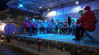 Live Brass Band Christmas Songs at the Glass Works Barnsley [upl. by Portwin]