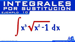 Integral de una Raíz  Integrales por Sustitución  Cambio de variable  Ejemplo 10 [upl. by Alitha813]