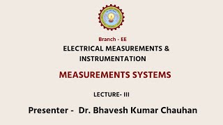 AKTU Digital Education  Electrical Measurements amp Instrumentation  Measurements Systems [upl. by Heffron554]