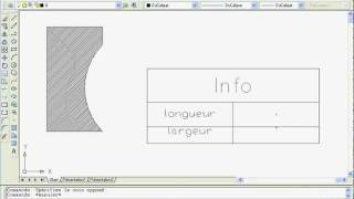 Apprendre AutoCAD français hachures tableau tuto cours [upl. by Enovahs]