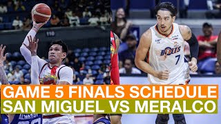 SAN MIGUEL BEERMEN VS MERALCO BOLTS GAME 5 FINALS SCHEDULE PBA Results PBA Live [upl. by Haissem451]