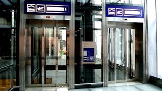 Epic Priceless amp Amazing traction glass elevators  Montreal Trudeau Airport YUL [upl. by Noterb]