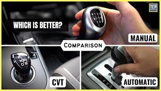 Comparing Manual Transmission with Automatic amp CVT In Detail [upl. by Pavior]