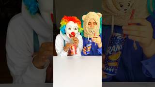 Clown Drinks Soda with Bear 🤣👻⁉️Clownandbears shorts funny comedy ytshorts tiktok viral [upl. by Asseram]