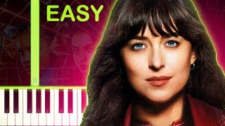 MADAME WEB THEME  EASY Piano Tutorial [upl. by Hurley]