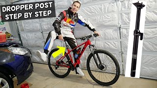 HOW TO INSTALL EXTERNAL DROPPER POST ON BIKE BICYCLE [upl. by Drucie]