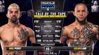 BKFC Knuckle Mania 2 Mike Perry Vs Julian Lane Full Fight [upl. by Emyle]