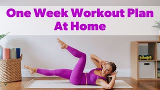 One Week Workout Plan At Home [upl. by Sancha]