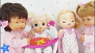 Mara y Tamara las NUEVAS mellizas que COMEN HABLAN Baby Alive en español y Nenuco [upl. by Elay164]