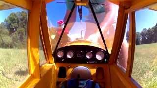 14 Scale J3 Piper Cub with Saito FG20 Four Stroke N87933 with GoPro Cockpit video [upl. by Felicie]