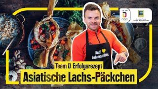 Asiatische LachsPäckchen  Team D Erfolgsrezept von Andreas Sander Skirennlauf [upl. by Mcdougall762]