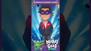 Universal Orlando Mardi Gras Mask Lens Effect shorts [upl. by Wakerly]