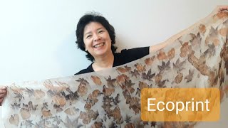 Ecoprint  Impressão botânica com folhas de momiji e eucalipto [upl. by Dieball]