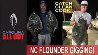 Cape Lookout Flounder Gigging  Carolina ALL OUT S6Ep 1 [upl. by Ahsimek]