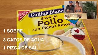 SOPA DE SOBRE RECETA FACIL [upl. by Ahtilat]