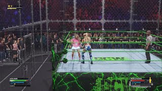 Michelle Mccool vs weird Alexa Bliss fun match [upl. by Enaid132]