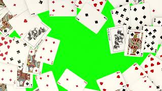 Playing cards transition green screen [upl. by Redep]