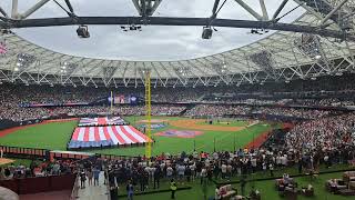 USA National Anthem at MLB London Series 2024  Phillies Vs Mets [upl. by Yenaffit200]