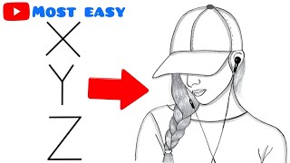 How to draw a girl with cap  Girl drawing easy step by step  Beautiful girl drawing for beginners [upl. by Esiled]